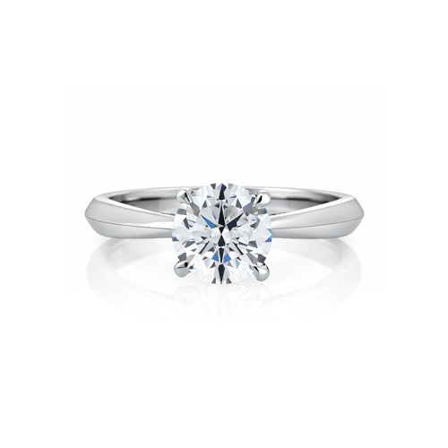 Classic-Round 1克拉圓形經典四爪婚戒鑽戒